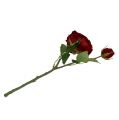 Floristik24 Bársony rózsa piros bimbóval Ø9cm L38cm