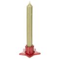 Csillag alakú gyertyatartó kúpos gyertyákhoz, adventi és karácsonyi, 8 cm, 2 darab | Floristik24.hu