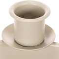 Mécsestartó 4 db-os foglalattal, modern adventi koszorú, bézs, 15 cm | Floristik24.hu