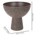 Kerek virágcserép talpon, modern virágcserép, 25 cm | Floristik24.hu
