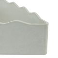 Floristik24 Tál műanyag szívnövényes tál fehér szürke 21×14,5×5,5 cm