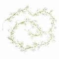 Floristik24 Esküvői dekoráció gypsophila füzér lyukakkal fehér 180cm