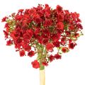 Floristik24 Műlégy, piros, virágdísz csokor, 30 cm, 10 darab
