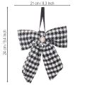 Textil masni brosssal és akasztóval, kockás, 24 cm, 2 darab | Floristik24.hu