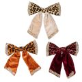 Floristik24 Dekoratív masni állatmintás leopárd mintával 20cm 3db