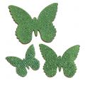Floristik24 Szórható dekoráció pillangó zöld glitter 5/4 / 3cm 24db