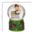 Szerencsehozó hógömb kéményseprő figurával, 4 cm, 3 darab | Floristik24.hu