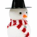 Floristik24 Karácsonyfadísz hóember akasztható kalappal H8cm 12db