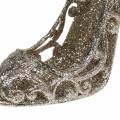 Floristik24 Karácsonyfadíszek cipőpezsgő glitter 13cm 12db