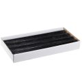 Fekete gyertyák egyszínű pálcás gyertyák 34x300mm 4 db | Floristik24.hu