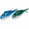 Floristik24 Úszóhal kék/zöld kerámia 11,5cm 2db