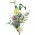 Floristik24 Selyem virágcsokor, nyári dekoráció, krizantém és gömbbogáncs, művirág L50cm