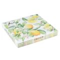 Floristik24 Szalvéták fehér citromos nyári dekorációval 33x33cm 20db