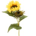 Floristik24 Műnapraforgó valósághű levelekkel és virágokkal, 58 cm, 3 darab
