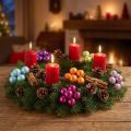 Mini karácsonyi gömbdíszek dróttal, tükrös bogyók, színes, 40 mm, 32 darab | Floristik24.hu