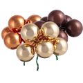 Floristik24 Tükörbogyós karácsonyi labdák aranybarna Ø40mm 32 db