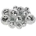Floristik24 Dekoratív tükörgömbök, parti dekorációs elem, ezüst, 2-4cm, 50 darab