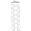 Dekoratív szalag csipkével, pamut, finom szegéllyel, tekercsben, 25 mm széles, 10 m hosszú | Floristik24.hu