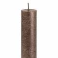 Kúpos gyertyák egyszínű réz metál 34mm×240mm 4 db | Floristik24.hu