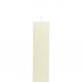 Egyszínű krémszínű kúpos gyertyák, 34 mm x 240 mm, 4 darab | Floristik24.hu