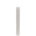 Floristik24 Kúpos gyertyák egyszínű szürke 34mm x 240mm 4 db