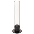 Floristik24 Kúpos gyertyatartó üveghengerrel. Egyszerű és időtlen. 31 cm