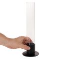 Kúpos gyertyatartó üveghengerrel. Egyszerű és időtlen. 31 cm | Floristik24.hu