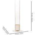 Modern kúpos gyertyatartó üveghengerrel és talppal, 31 cm | Floristik24.hu