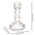 Átlátszó gyertyatartó, klasszikus dizájn, asztaldísz, 12 cm, 2 darab | Floristik24.hu