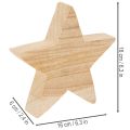 Rusztikus, csillag alakú fa gyertyatartó kúpos gyertyákhoz, 16 cm | Floristik24.hu