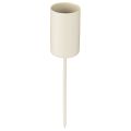 Floristik24 Fém gyertyatartó pálcán, bézs, M11cm, 4 darab