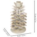 Fenyőtoboz mintás gyertyatartó kúpos gyertyákhoz, 17 cm | Floristik24.hu