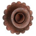 Pálcás gyertyatartó bedugáshoz, rozsdás megjelenés, Ø8,5cm, H4cm, 4 db | Floristik24.hu
