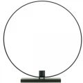 Floristik24 Dekoratív gyűrű fém gyertyatartó deco hurok fekete Ø30cm
