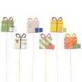 Floristik24 Növényjelölők ajándékkészlet, fa mintával, 31 cm, 12 darabos