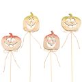 Floristik24 Dekoratív tök arccal Halloween dekorációval, 31cm, 12 darab