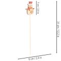 Fa hóember karók virágdíszítéshez, karácsonyra, 31 cm, 12 darab | Floristik24.hu