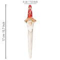 Ragasztós törpefigura, hosszú szakállal és gomba alakú kalappal, díszítéssel, 17cm, 2 darab | Floristik24.hu