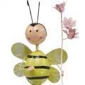 Floristik24 Virágdugós méhecske virággal, fém díszítéssel tavaszi nyár 4db