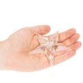 Dekoratív csillagdíszek, irizáló átlátszó akril, karácsonyfadíszek, 9 cm, 6 darab | Floristik24.hu