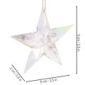 Dekoratív csillagdíszek, irizáló átlátszó akril, karácsonyfadíszek, 9 cm, 6 darab | Floristik24.hu