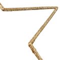 Floristik24 Csillaggarnitúra akasztható arany, csillám 17-32cm