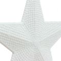 Floristik24 Csillag akasztható fehér 11cm L19cm 6db