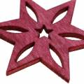 Floristik24 Szórt díszítés csillag rózsaszín, szürke vegyes fa 4cm 72db
