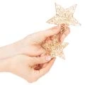 Díszítő csillag szett drótból, két méret, 10 cm, 12 darab | Floristik24.hu