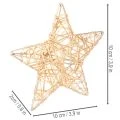 Díszítő csillag szett drótból, két méret, 10 cm, 12 darab | Floristik24.hu