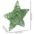 Dekoratív zöld drótcsillag készlet, két méret, 10 cm, 12 darabos | Floristik24.hu