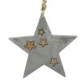 Floristik24 Betonra akasztható karácsonyi csillagok szürke-arany 11,5cm 3db