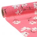 Floristik24 Dekoratív textil virágok rózsaszín 30cm x 3m