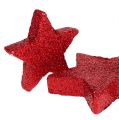 Floristik24 Szórványdísz csillagok piros, csillám 4-5cm 40db